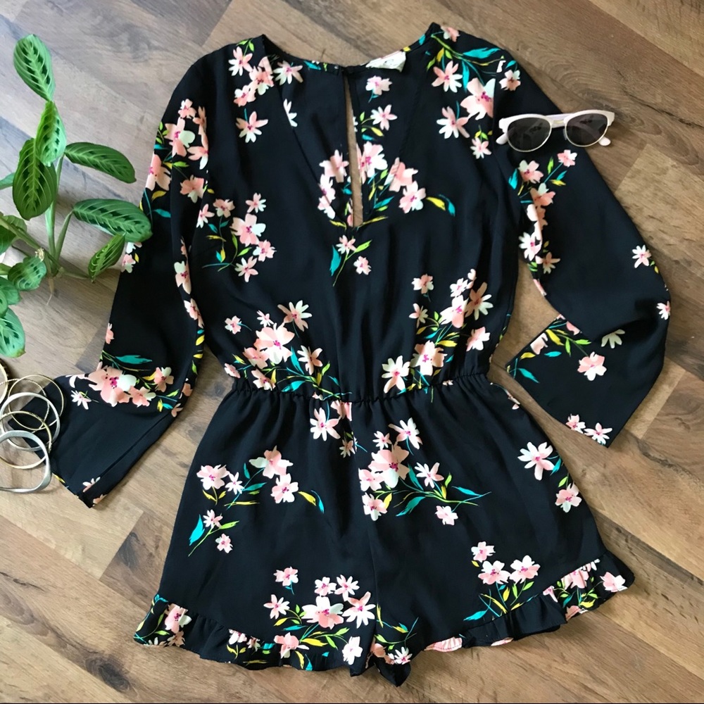 Pins and Needles Floral Romper - S